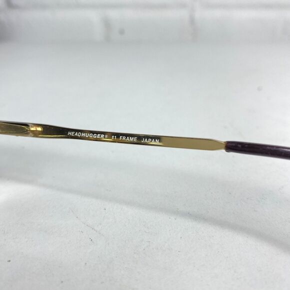 Headhugger Retro Eyeglasses Black and Gold Geometric Full Rim H2596 - Picture 8 of 9